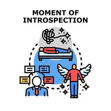 Introspection process leading to self discovery and clarity Stock Illustration