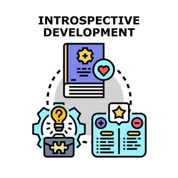 Introspective development process concept vector illustration Stock Illustration
