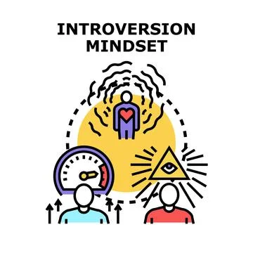 Introversion mindset with self management and awareness Stock Illustration