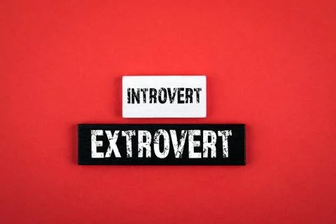 Introvert and Extrovert. Patterns of behavior, personalities, character and Stock Photos