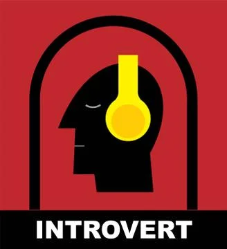 Introvert. me time. privacy Stock Illustration