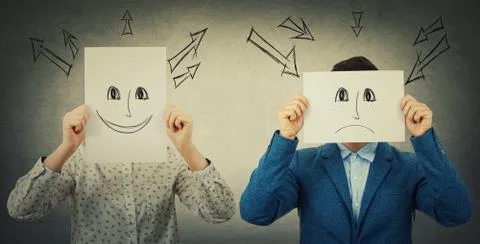 Introvert vs extrovert Stock Photos