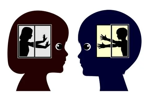 Introverted and Extroverted Kids Stock Illustration
