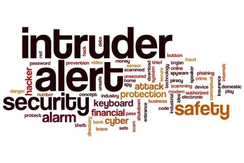 Intruder alert word cloud イラスト素材