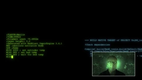 Intruder hacks into a secure computer system Stock Footage 112817054