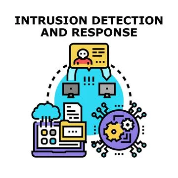 Intrusion detection and response system managing cyber security イラスト素材