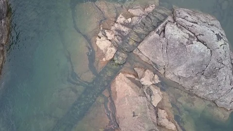 Intrusion line in granite Stock-Footage 86476655