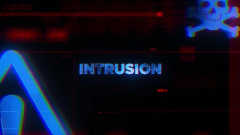 Intrusion Message Animation System Failure Notification Stock Footage 342458014