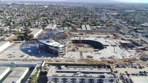 Intuit Dome Close Up Fly Over 動画素材 203979686