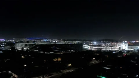 Intuit Dome Night Fly Over 動画素材 230064385