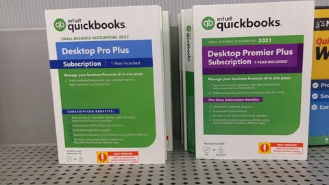Intuit Quickbooks Desktop Pro Plus Retailer Stock Footage 197120933