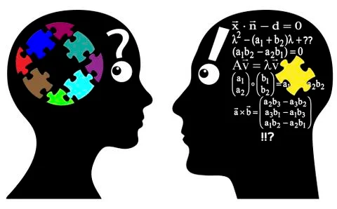 Intuition or Calculation Illustrazione stock