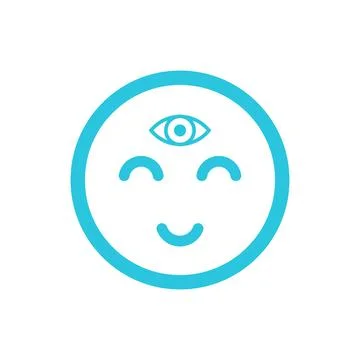 Intuition, third eye icon, isolated on white background, from blue icon set Stock Illustration