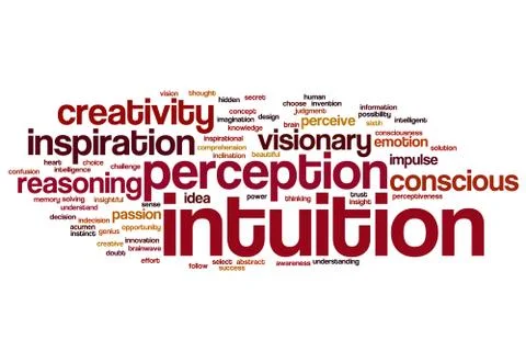 Intuition word cloud Stock Illustration