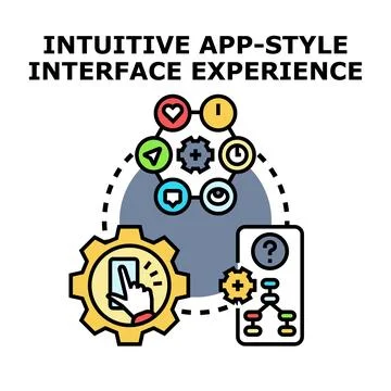 Intuitive app style interface experience concept イラスト素材