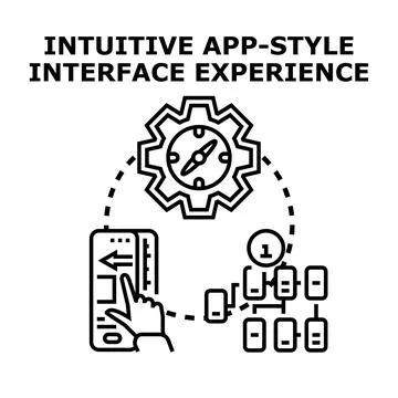 Intuitive app style interface experience development イラスト素材