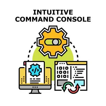 Intuitive command console concept illustration vector Stock Illustration