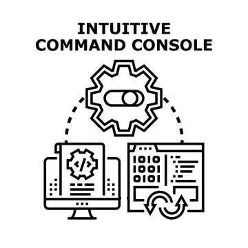 Intuitive command console concept illustration vector 库存插图