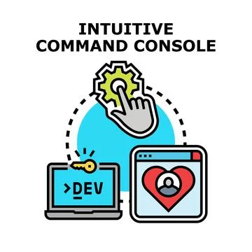 Intuitive command console concept illustration Stock Illustration