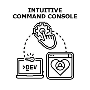 Intuitive command console concept illustration Stock Illustration