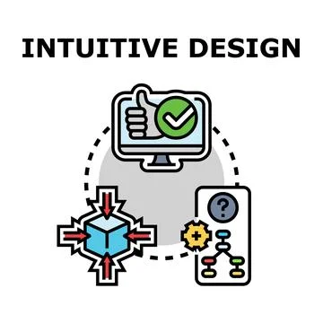 Intuitive design concept icon vector illustration Stock Illustration