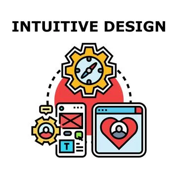 Intuitive design concept navigating user experience interface Stock Illustration