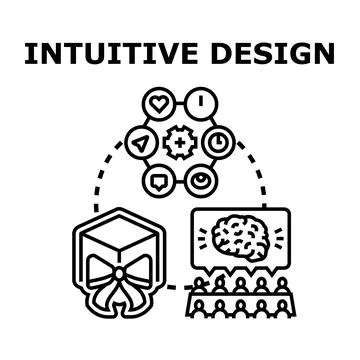 Intuitive design concept providing user experience solutions Stock Illustration