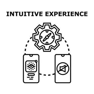 Intuitive experience concept with mobile devices navigating ux Stock Illustration