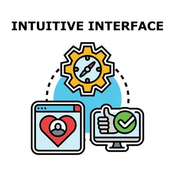 Intuitive interface concept representing user experience guidance Stock-Illustration