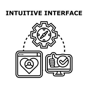 Intuitive interface concept representing user experience guidance Stock Illustration