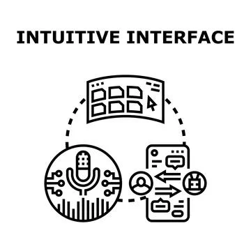 Intuitive interface connecting user experience and technology Stock Illustration
