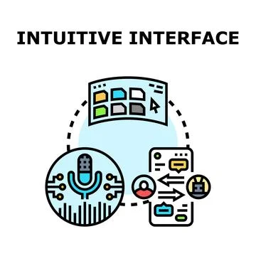 Intuitive interface connecting user experience and technology Stock Illustration