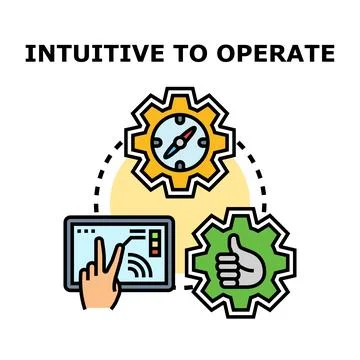 Intuitive operation concept for user experience Illustrazione stock
