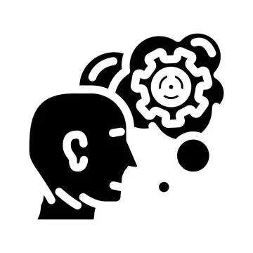 Intuitive setup glyph icon vector illustration Stock Illustration