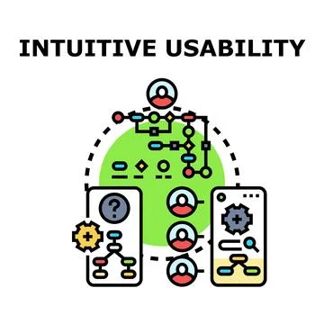 Intuitive usability concept vector icon representing digital solutions Stock Illustration