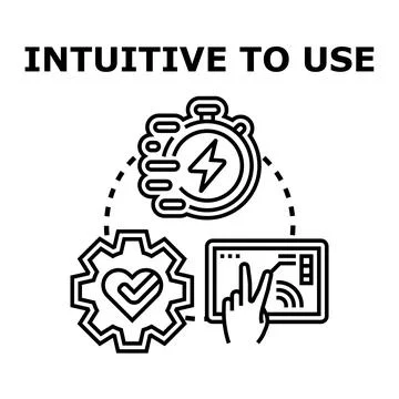 Intuitive to use user experience concept developing Stock Illustration