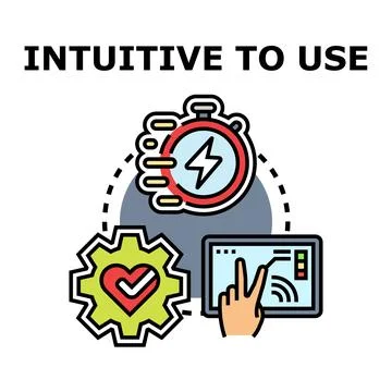 Intuitive to use user experience concept developing Stock Illustration