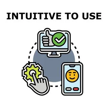 Intuitive user experience concept designing for usable interface Stock Illustration