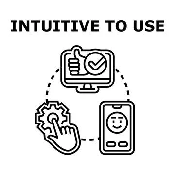 Intuitive user experience concept designing for usable interface Stock Illustration