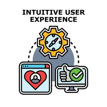 Intuitive user experience design development concept Illustrazione stock