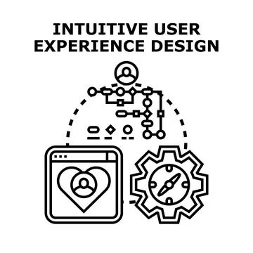 Intuitive user experience design development concept Stock Illustration