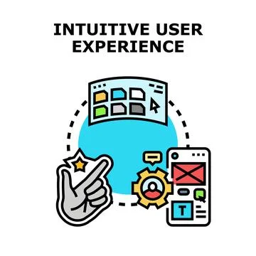 Intuitive user experience design development concept イラスト素材