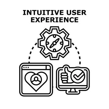 Intuitive user experience design development concept Illustrazione stock