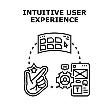 Intuitive user experience design development concept Stock Illustration