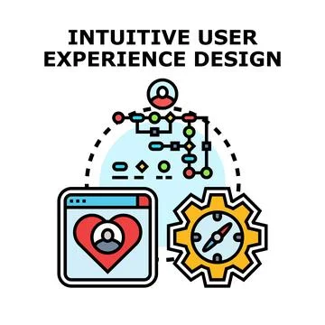 Intuitive user experience design development concept Stock Illustration