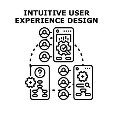 Intuitive user experience design process optimization Stock Illustration