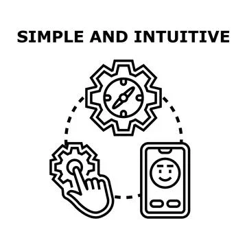 Intuitive user experience with simple settings Stock Illustration