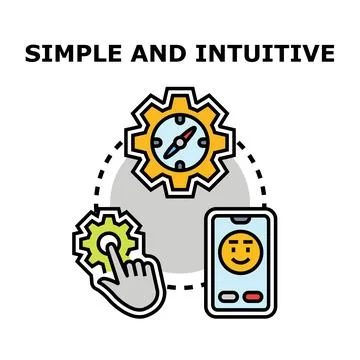 Intuitive user experience with simple settings Stock Illustration