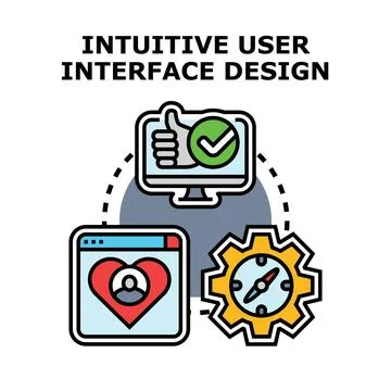 Intuitive user interface design creating positive experience Stock Illustration