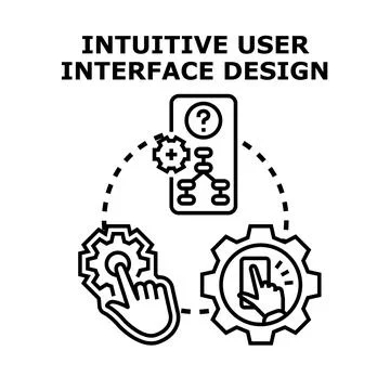 Intuitive user interface design process development Stock Illustration